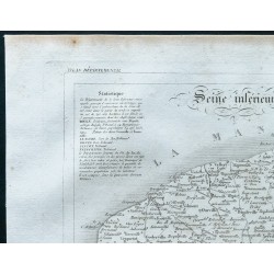 Gravure de 1830 - Carte ancienne de la Seine-Maritime - 2