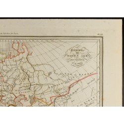 Gravure de 1846 - Géographie du Moyen-âge principalement au IXe siècle. - 3