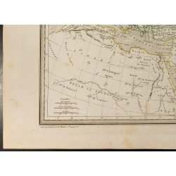Gravure de 1846 - Géographie du Moyen-âge principalement au IXe siècle. - 4