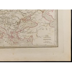 Gravure de 1846 - Europe après l'invasion des barbares au 3ème siècle - 5