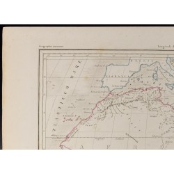 Gravure de 1846 - Carte de l'Afrique ancienne - 2