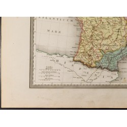 Gravure de 1846 - Carte des Gaules divisée en Provinces Romaines - 4
