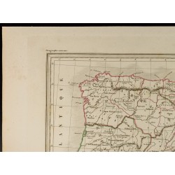 Gravure de 1846 - Carte de l'Espagne ancienne - 2