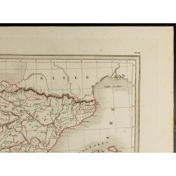 Gravure de 1846 - Carte de l'Espagne ancienne - 3