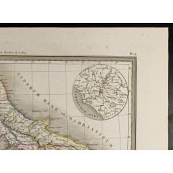 Gravure de 1846 - Carte de l'Italie ancienne - 3