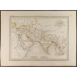 Gravure de 1846 - Carte de l'Asie ancienne - 1
