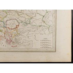 Gravure de 1846 - Carte de l'Europe ancienne - 5