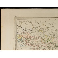 Gravure de 1846 - Carte de l'Empire d'Alexandre le Grand - 2