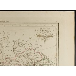 Gravure de 1846 - Carte de l'Empire d'Alexandre le Grand - 3