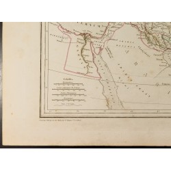 Gravure de 1846 - Carte de l'Empire d'Alexandre le Grand - 4