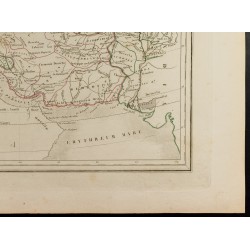 Gravure de 1846 - Carte de l'Empire d'Alexandre le Grand - 5