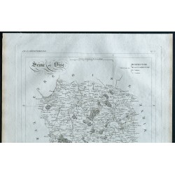 Gravure de 1830 - Carte ancienne des Yvelines - 2