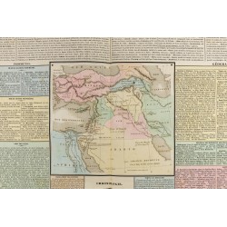 Gravure de 1837 - Histoire sacrée - Carte géographique - 2