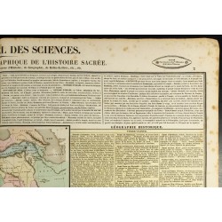 Gravure de 1837 - Histoire sacrée - Carte géographique - 4