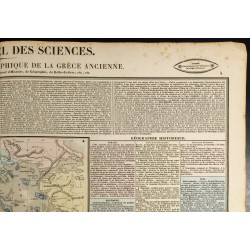 Gravure de 1837 - Histoire de la Grèce ancienne - Carte géographique - 4