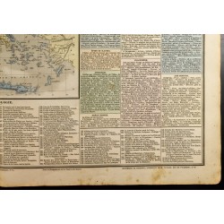 Gravure de 1837 - Histoire de la Grèce ancienne - Carte géographique - 6