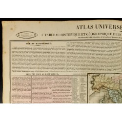 Gravure de 1837 - Carte - Histoire de la Rome ancienne - 3