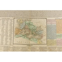 Gravure de 1837 - Carte - Histoire de l'Empire Romain - 2