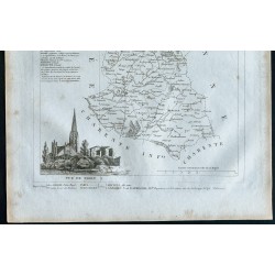 Gravure de 1830 - Carte ancienne des Deux Sèvres - 3