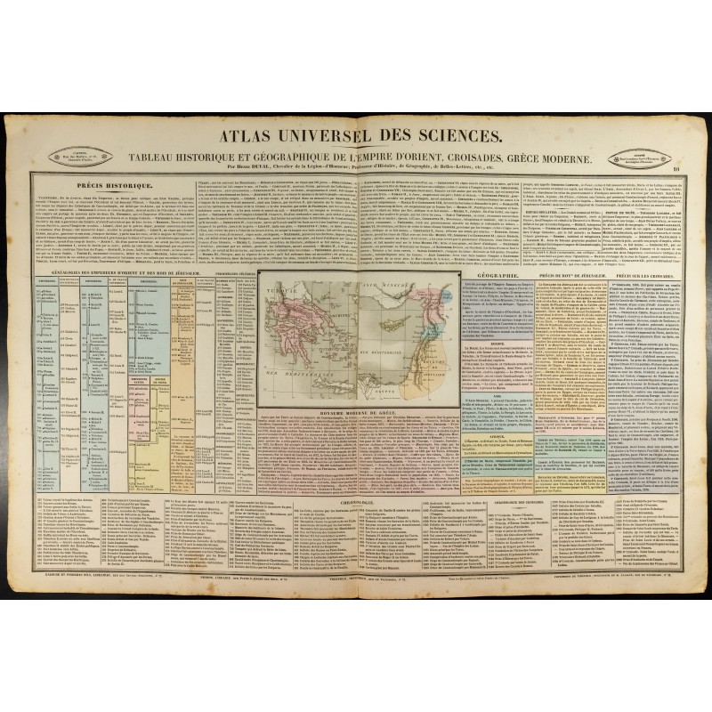 Gravure de 1837 - Histoire des croisades et de la Grèce moderne - 1