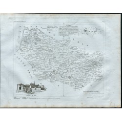 Gravure de 1830 - Carte ancienne de la Somme - 1