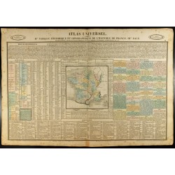 Gravure de 1837 - Histoire de France des Capétiens - Carte - 1