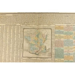 Gravure de 1837 - Histoire de France des Capétiens - Carte - 2