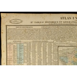 Gravure de 1837 - Histoire de France des Capétiens - Carte - 3