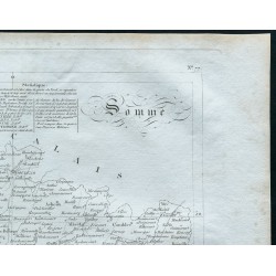 Gravure de 1830 - Carte ancienne de la Somme - 3