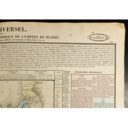 Gravure de 1837 - Histoie de l'Empire de Russie - Carte - 4