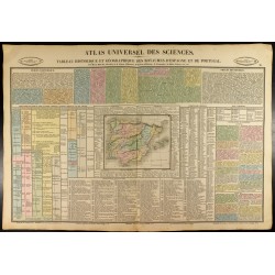 Gravure de 1837 - Histoire et géographie de l'Espagne et Portugal - 1