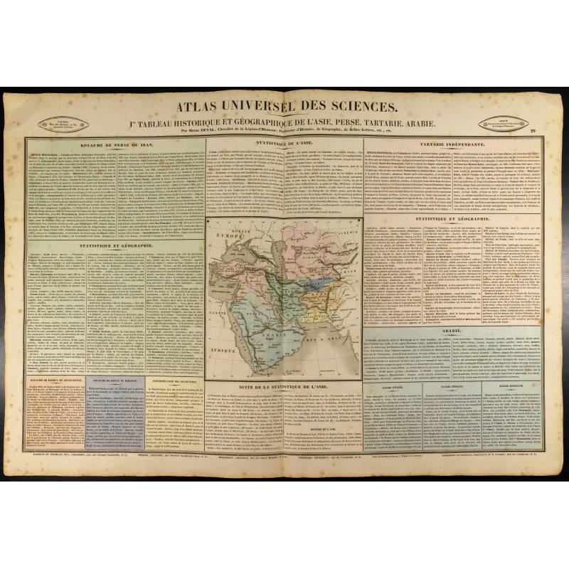 Gravure de 1837 - Histoire et géographie du Moyen Orient - 1