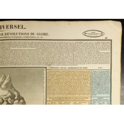 Gravure de 1837 - Tableau de géologie et des révolutions du globe - 4