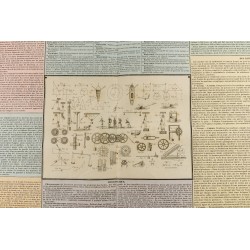 Gravure de 1837 - Tableau de mécanique - 2