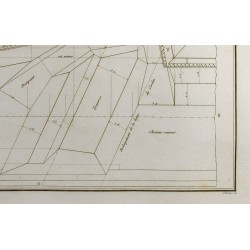 Gravure de 1800ca - Gravure architecture militaire - Plan profil et élévation d'une traverse de place - 6
