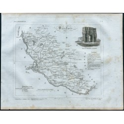 Gravure de 1830 - Carte ancienne du Vaucluse - 1