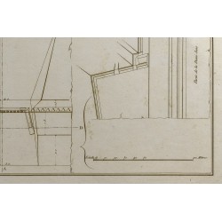 Gravure de 1800ca - Gravure architecture militaire - Chemin couvert et demi-lune - 6