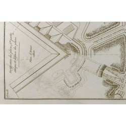 Gravure de 1800ca - Gravure architecture militaire - Attaque et défense enceinte - 5