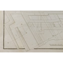 Gravure de 1800ca - Gravure architecture militaire - Plan et profil enceinte, fossés - 5
