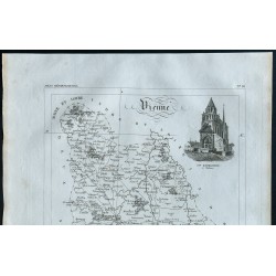 Gravure de 1830 - Carte ancienne de la Vienne - 2