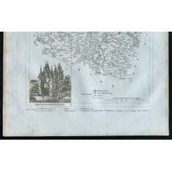 Gravure de 1830 - Carte ancienne de l'Yonne - 3
