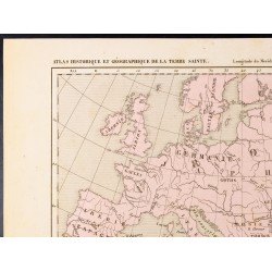 Gravure de 1859 - Partage de la Terre aux trois fils de Noë - 2