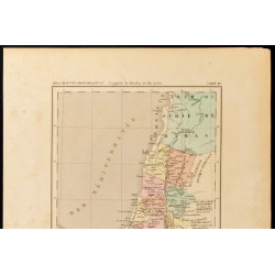 Gravure de 1859 - Carte de la Terre de Chanaan ou Terre Promise - 2