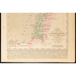 Gravure de 1859 - Carte de la Terre Sainte pendant la première croisade - 3