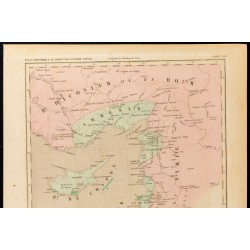 Gravure de 1859 - Carte de la Terre Sainte depuis la deuxième croisade - 2