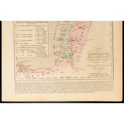 Gravure de 1859 - Carte de la Terre Sainte depuis la deuxième croisade - 3