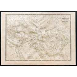 Gravure de 1836 - Carte de l'Empire D'Alexandre - 1