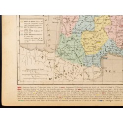 Gravure de 1859 - Carte de France sous les enfants de Clovis - 4