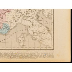 Gravure de 1859 - Carte de France sous les enfants de Clovis - 5