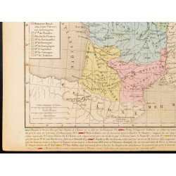 Gravure de 1859 - Carte de France des carolingiens - 4